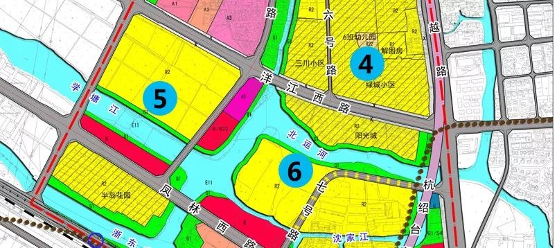 第6个区块(现状:王城寺村沈家岸头)将变更为住宅用地以及商业用地,还